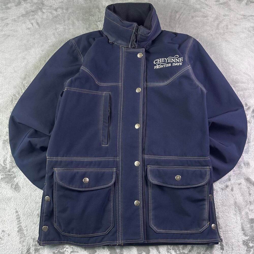 Vintage STS Cheyenne Frontier Days Chore Jacket Men’s M Blue Western Ranch Coat